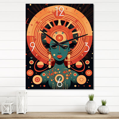 Horloge murale afro-américaine graphique
