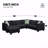 Basic Sectional Sofa, Sofa Couches Living Room Sets, 7 Seats Modular  Sofa Sofa With Ottoman, L Shape Fabric Sofa Corner Couch Set With 3 Throw Pillows