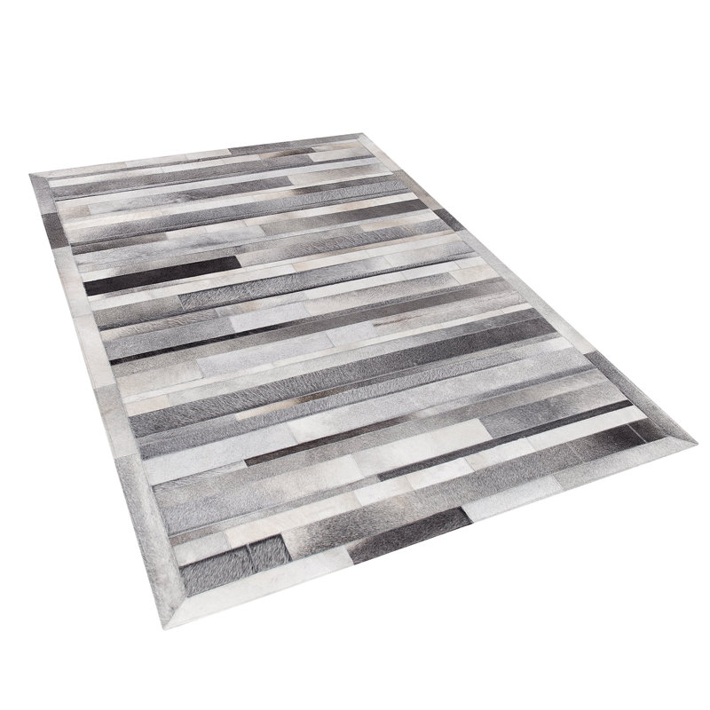 Jon Striped Hand Woven Area Rug, Rectangle: 140 x 200cm