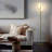 Gemini 64 in. Industrial 3-Way Dimming Gold LED Floor Lamp with Glass Cylinder Shades