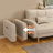 Creamy white Faux leather Modular Sofa bed cushion couch With Storage-569732404