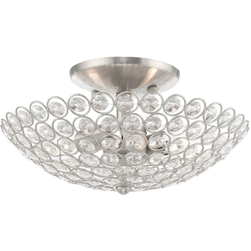 Plafonnier semi-encastré Albie Crystal