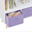 Bibliothèque pour enfants avec tiroirs en tissu pliables, présentoir à livres pour enfants, armoire de rangement pour jouets, blanc / mauve-827865443