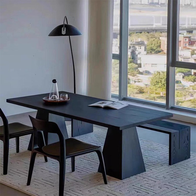 Solid wood versatile dining table, 29.53"H x 70.87"L x 31.5"W