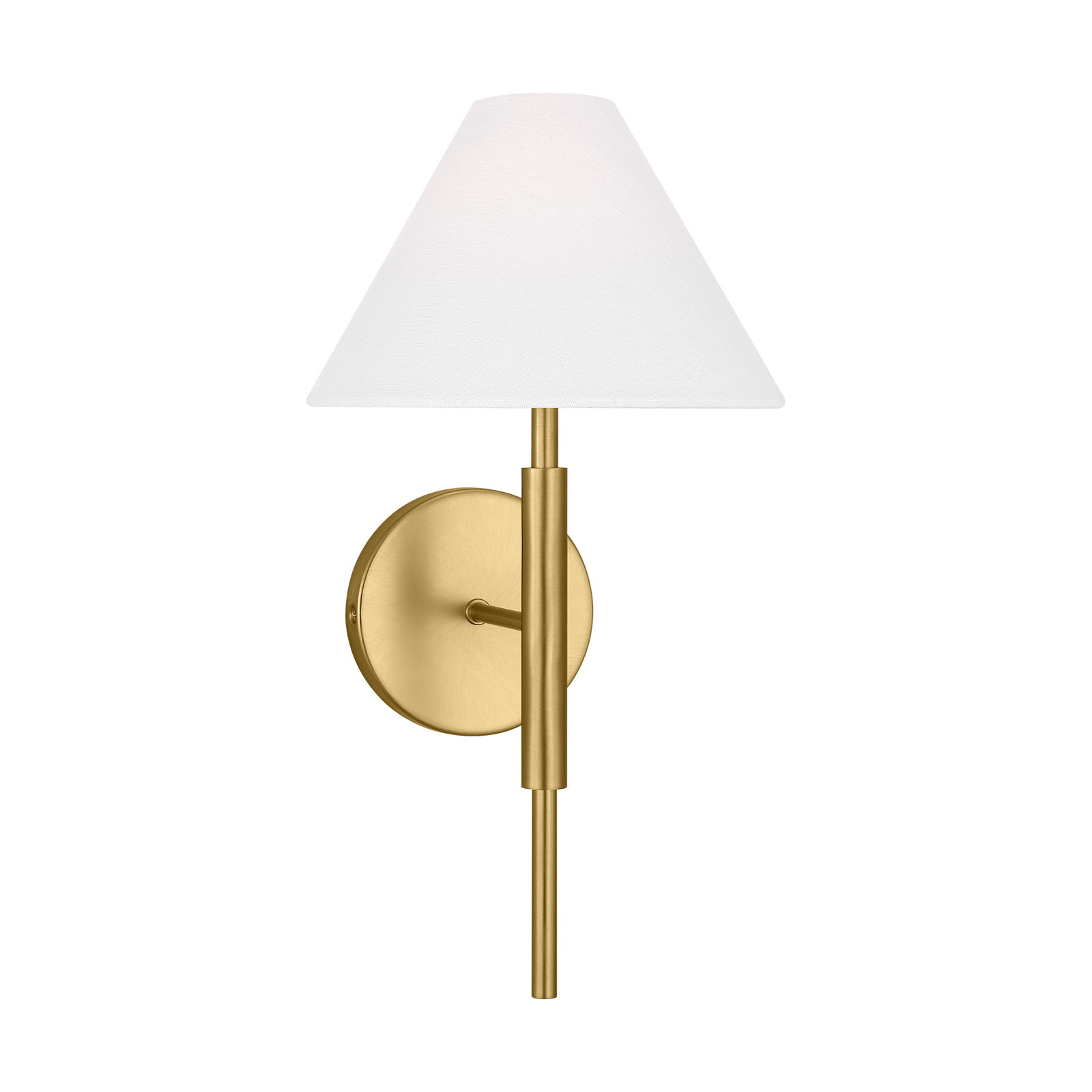 Porteau Single Light Bath Sconce, Satin Brass