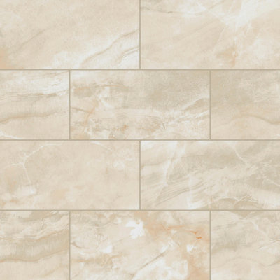 Carreau de mur et de plancher en porcelaine polie 12 po x 24 po Gemma