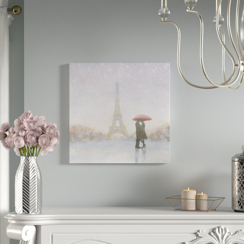 Eiffel Eiffel, reproduction d'art sur toile tendue, H 18 po x l 18 po x P 1,5 po, Toile avec cadre noir, Pas de tapis