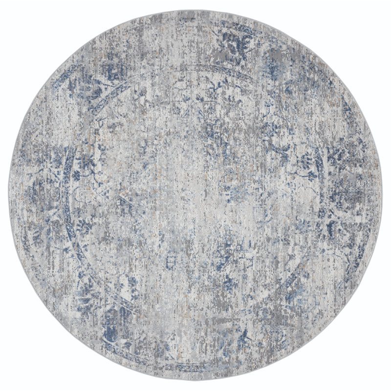 United Weavers Falzini Clark Blue Round Rug 7'10" RD, Round 7'1"