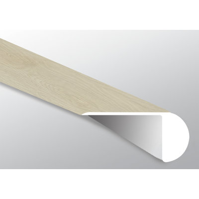 Toasted Ivory 1.03 in. T x 94 in. L x 2.23 in. W Luxury Vinyl Flooring Trim Overlapping Stair Nose Molding