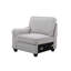 Canapé modulaire en L gris clair de 7 po avec repose-pieds et repose-pieds Leo