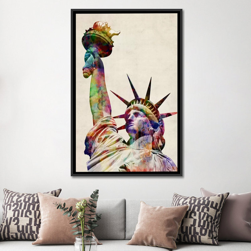 Traditional, 26" H x 18" W x 1.5" D, Black Framed Canvas, No Mat