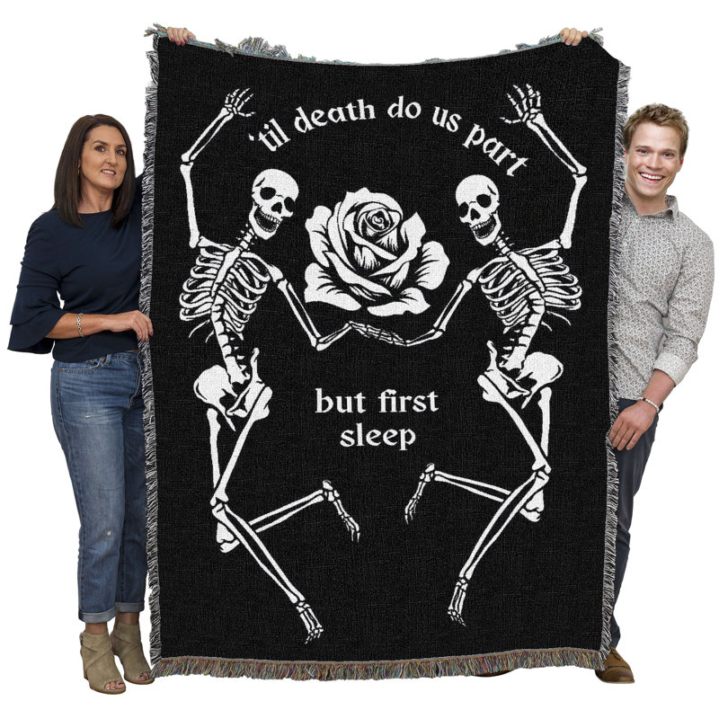 Jeté en coton Pure Country Weavers Til Mort Do Us Part tissé en coton - fabriqué aux États-Unis, L 72 po x l 54 po
