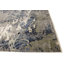 Tapis rectangulaire noué à la main gris / bleu / noir