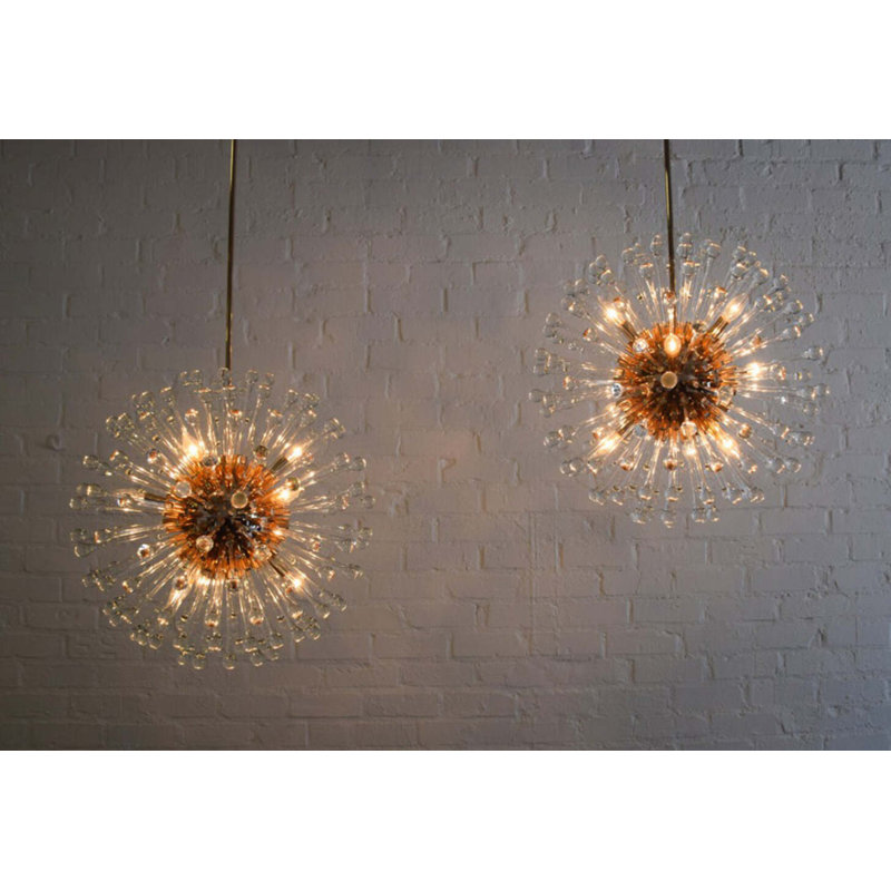 9 - Light Chandelier, Polish Bronze, 60" H x 24" W x 24" D
