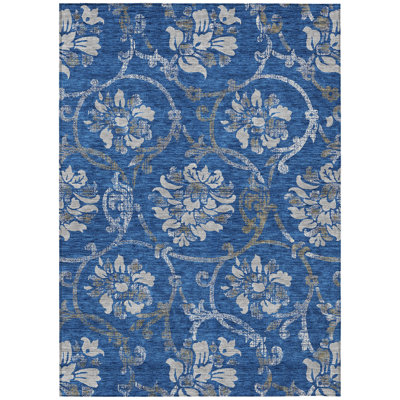 Stefhanie Washable Floral Indoor / Outdoor Rug
