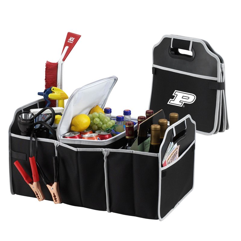 Organisateur de coffre pliable 3 sections avec refroidisseur NCAA Purdue Boilermakers