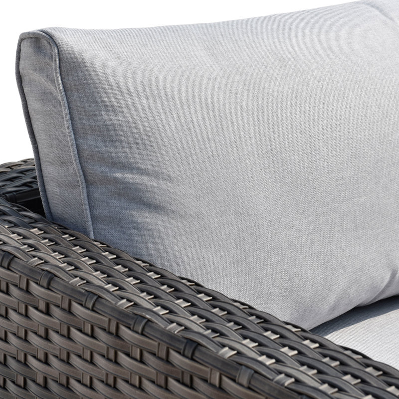 Ensemble de sièges de 6 pièces avec coussins, gris
