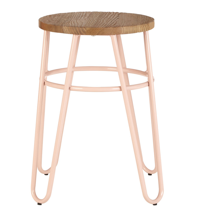 Sturminster Metal Accent Stool, Peach