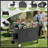 Outdoor Grill Table with Storage,Rolling Bar Cart
