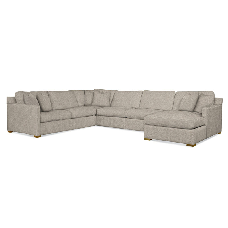 Bel-Air U-Sectional, Left Hand Facing, Beige Performance Fabric; 0851-73, Havana Finish