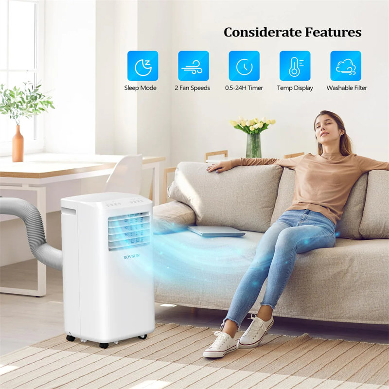 10 000 BTU avec chauffage, télécommande et contrôle WiFi