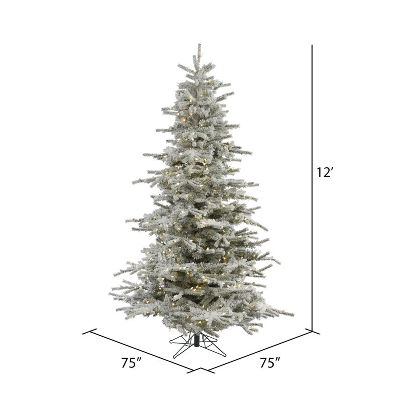 Sierra 12' H Lighted Artificial Fir Christmas Tree