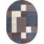 Tapis bleu touffeté à motif géométrique Allyne-1259850357