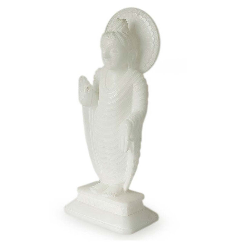 Novica Buddhas Blessing Of Peace Marble Sculpture