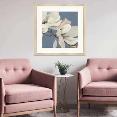 «Magnolia on Blue II», art encadré