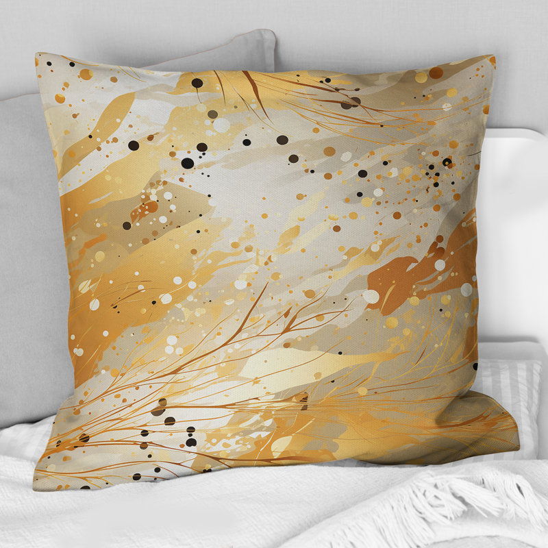 Coussin Golden Marble Radiance, H 16 po x l 16 po