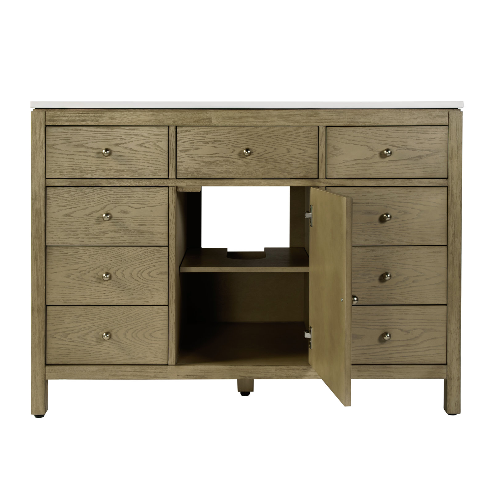 Celine 48" Acacia Single Bathroom Vanity, Light Oak
