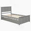 Lit plateforme avec lit gigogne