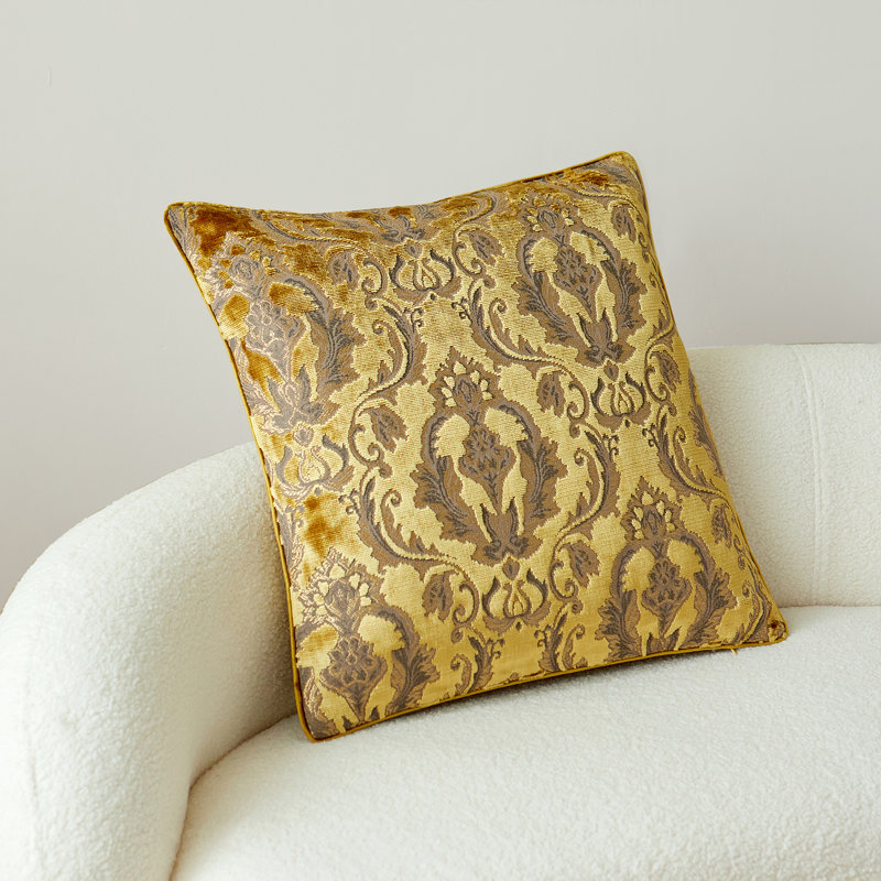 Housse de coussin réversible en velours abstrait, Abrégé d'or