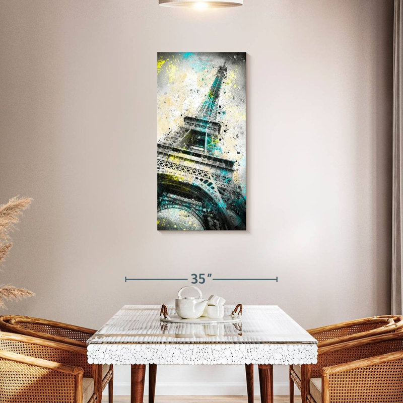 Eiffel Tower Splash, 42" H x 21" W