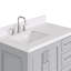 Ensemble de meuble-lavabo simple 36,25 po avec plateau en quartz Abshire-94668916