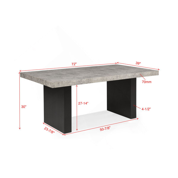 Latitude Run® 5Pc Dining Set Weathered Grey Rectangular Table Dark ...