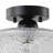 1-Light Flush Mount Ceiling Light with Glass Shade, Polished Brass Finish, Dimmable, E26 Base, ETL Listed