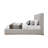 Gray Fabric Queen Bed