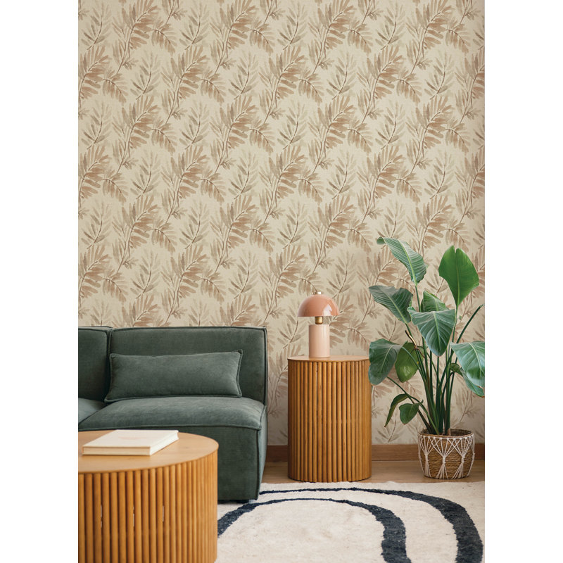 Papier peint Serenade Blush Ferns, Rose
