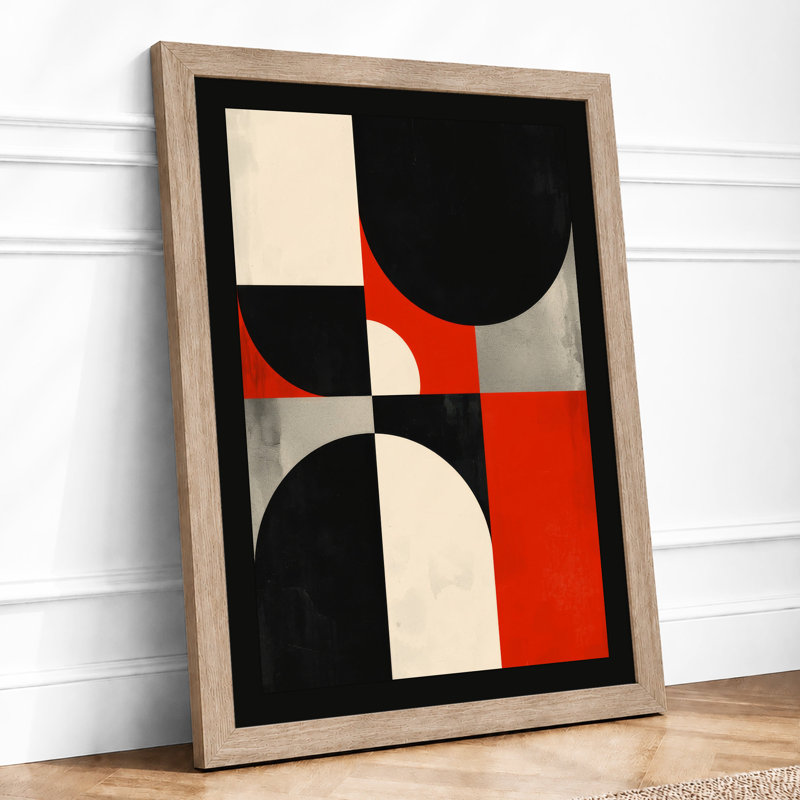 Dynamic Geometry Geometric - Framed Print, A3 - 42.0 x 29.7 cm, Oak