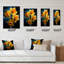 Horloge murale moderne jonquille jaune et orange Bloom Daffodil-307907864
