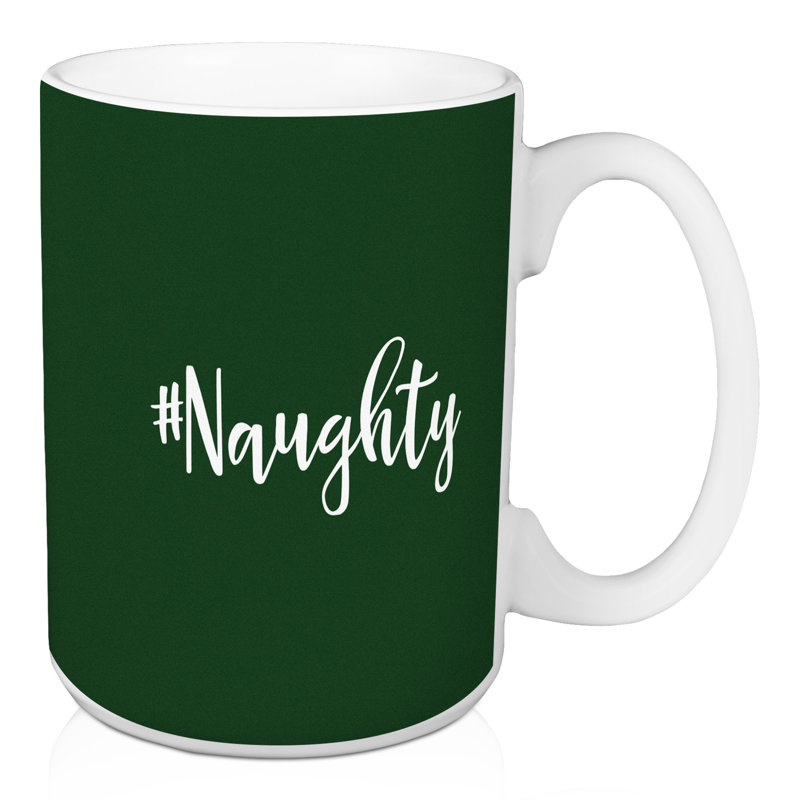 Grande tasse à café #naughty Halcomb, Vert foncé