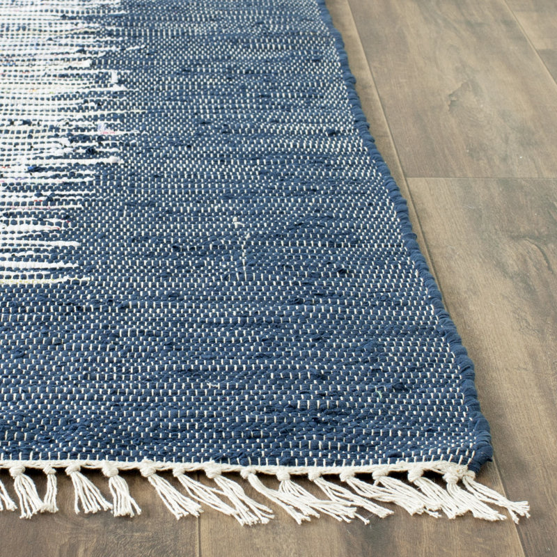 Tapis en coton tissé à la main Orwell, Tapis de couloir 2 pi 3 po x 7 pi