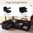 Brunella U-shaped Corduroy Sectional Sleeper Sofa Pull Out Sofa Bed-114985688