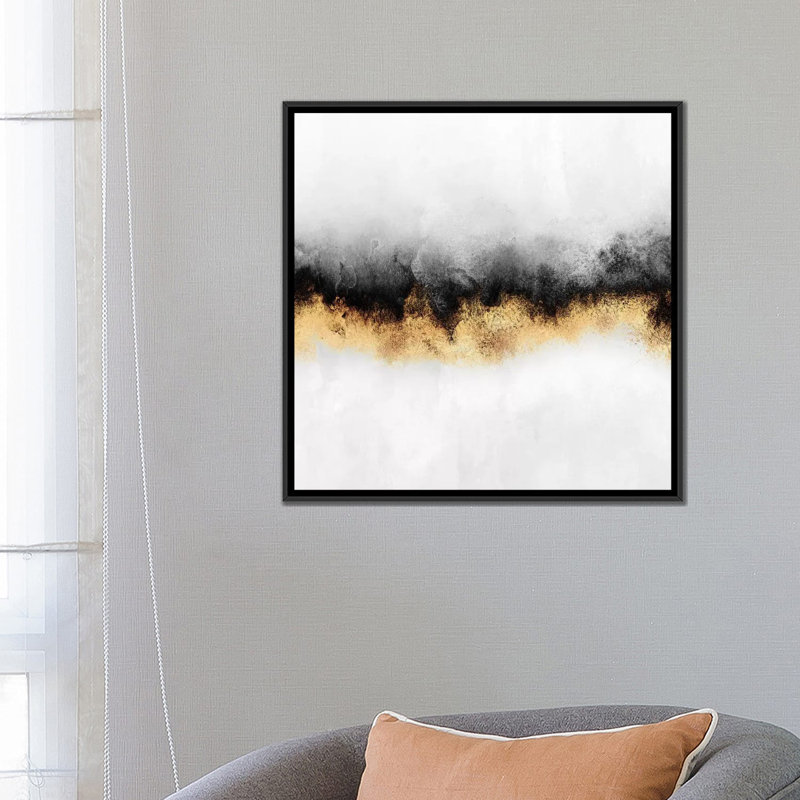 « sky ii », impression sur toile, H 18 po x l 18 po x P 1,5 po, Pas de tapis, Toile avec cadre noir