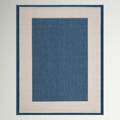 VIlmar Navy/Beige Indoor/Outdoor Area Rug