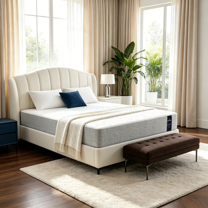 10" Medium Firm Gel Memory Foam Hybrid Pocket Coil Mattress in a Box with CertiPUR-US & OEKO-TEX® Certified, Queen