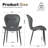 Modern Dining Chair Diamond Leather With Wooden And Metal Frame(Set of 4)-1822005958-1822005960
