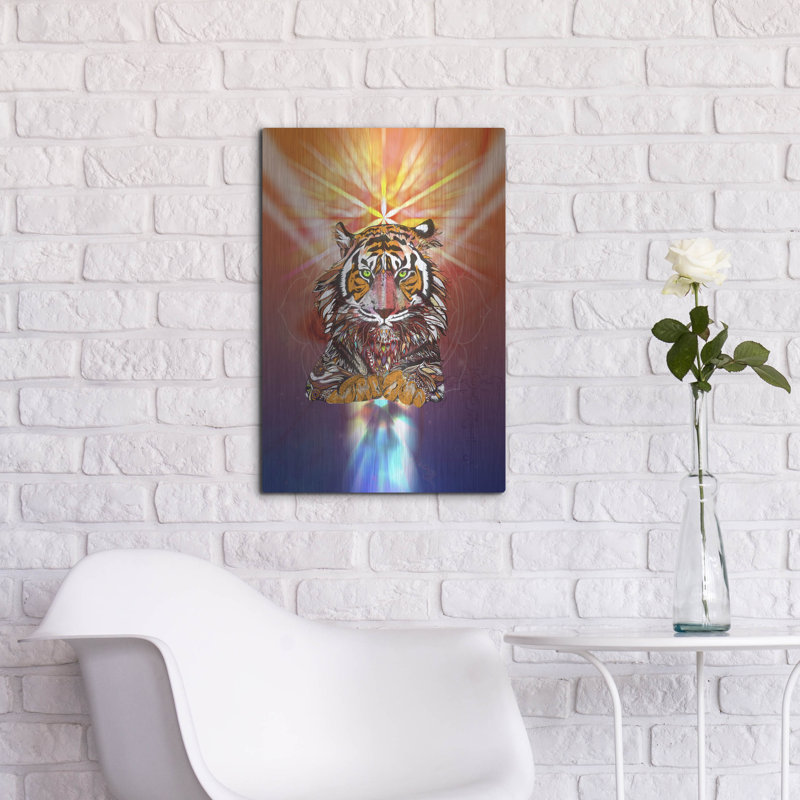 «Cosmic Tiger» par Karin Roberts, H 16 po x l 12 po