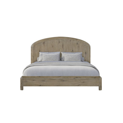 English Knotty Oak King Panel Bed